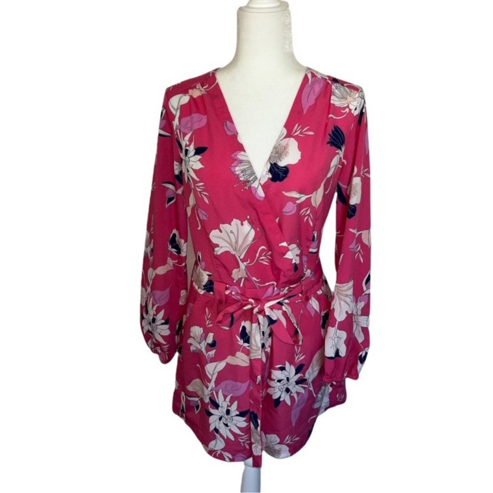 CAROLINA BELLE pink floral romper